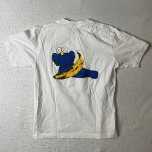 Uniqlo UT KAWS x Andy Warhol Banana Graphic T-Shirt White Mens Small 471321